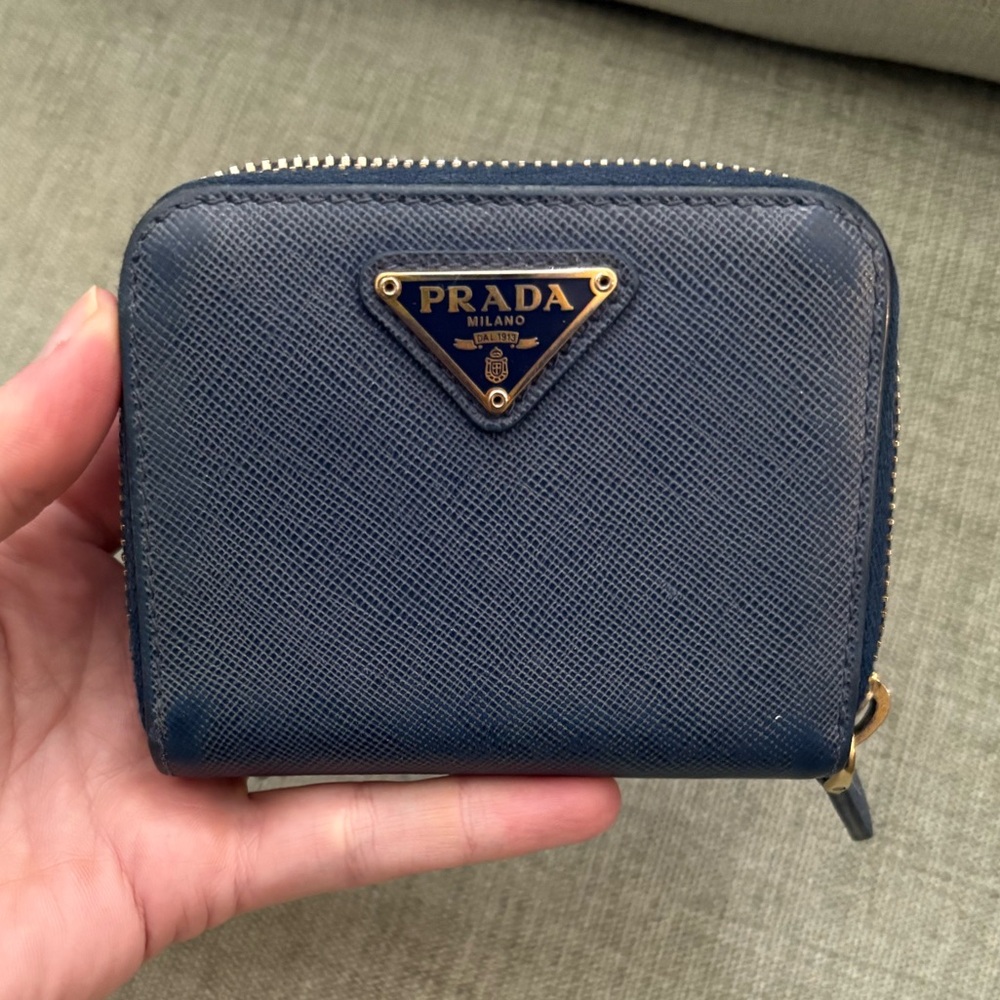 Prada blue wallet